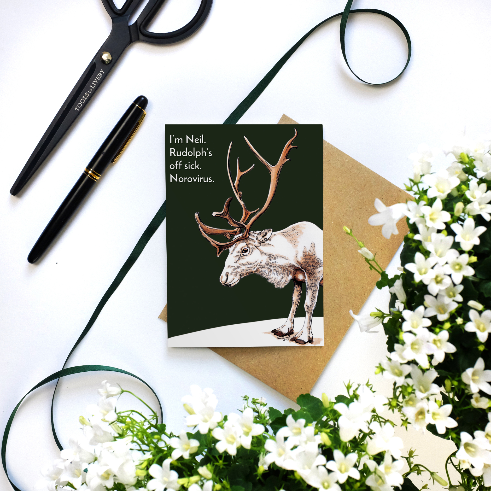 Replacement Reindeer Humour Card