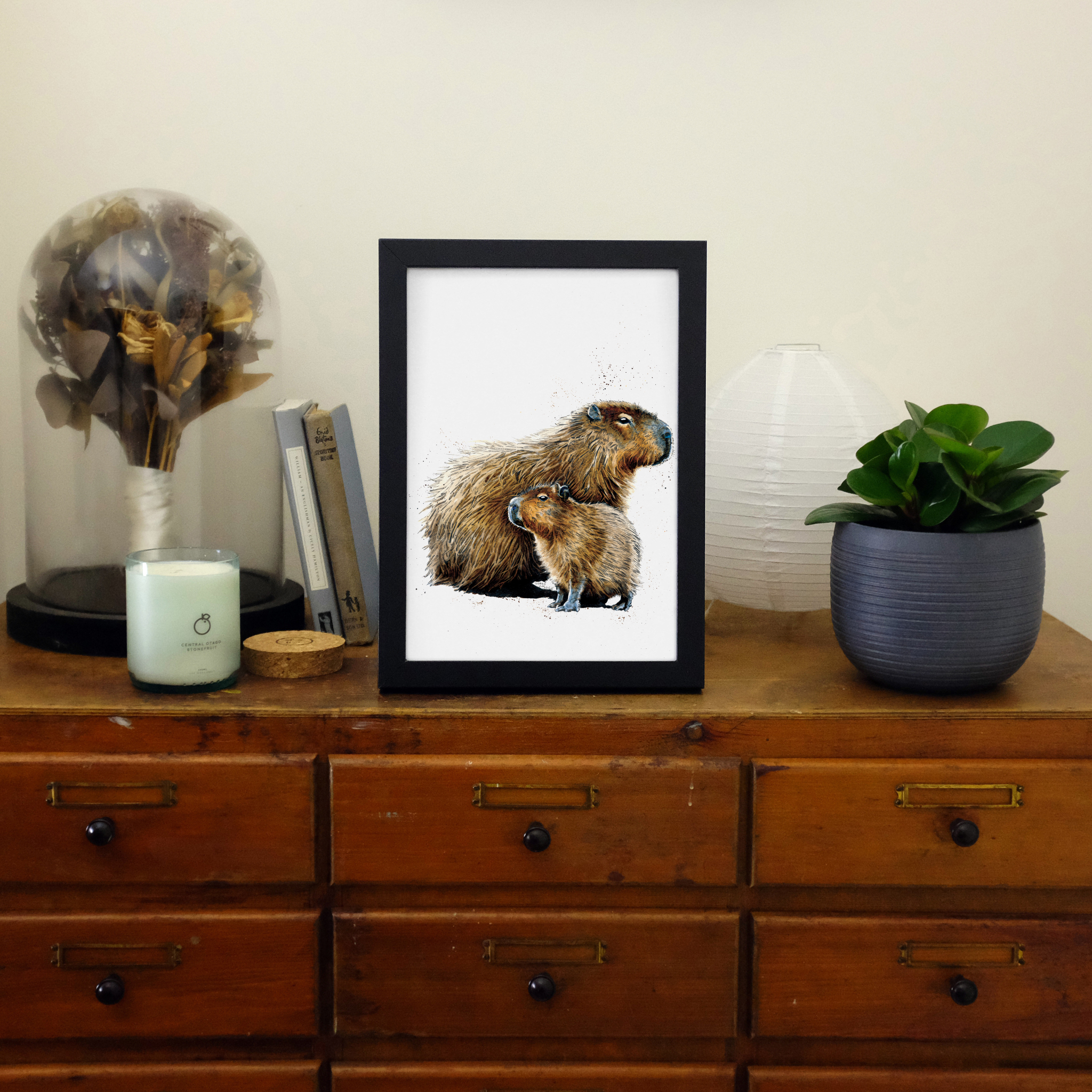SINC105_Print_in_frame_capybaras