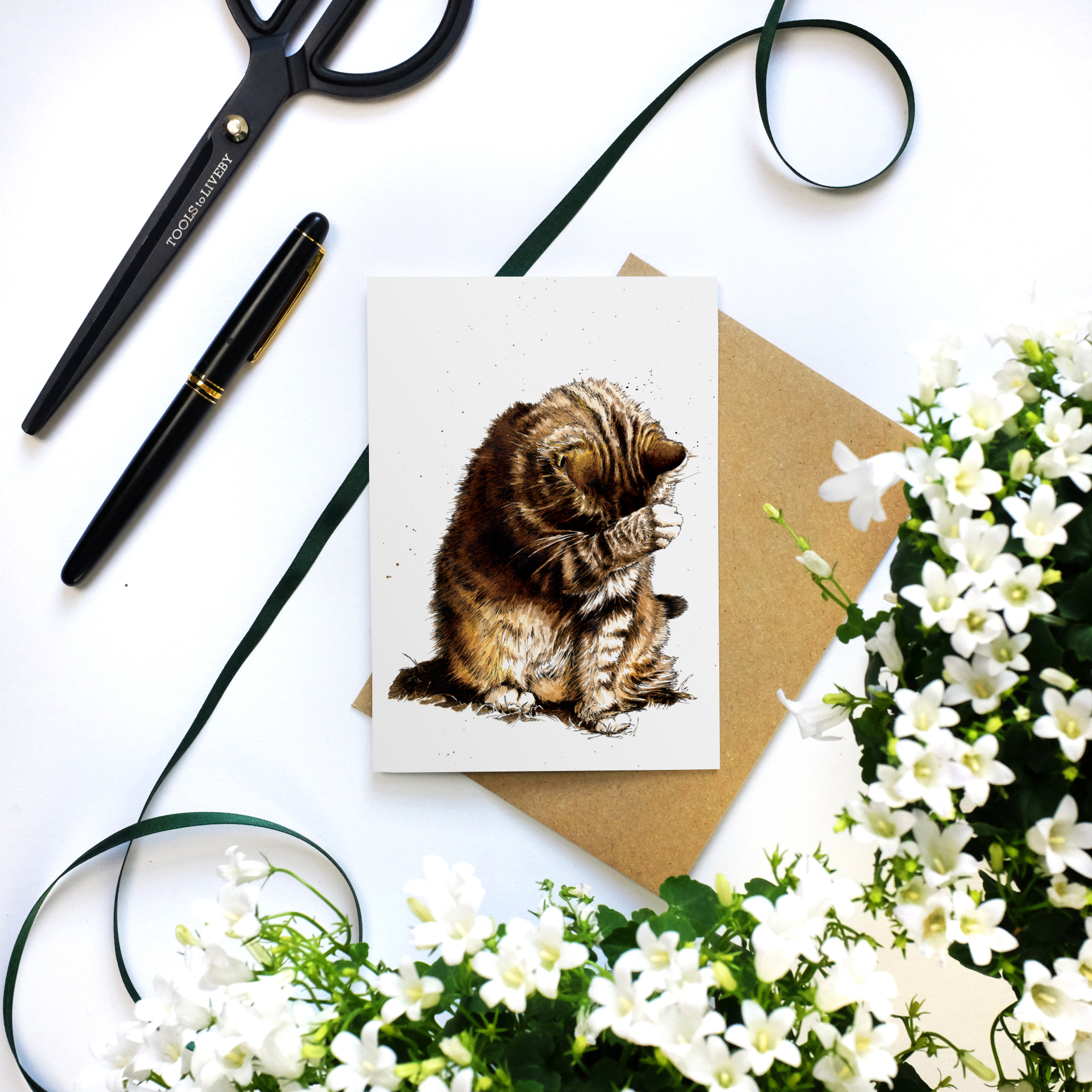 The Tabby Cat Art Card