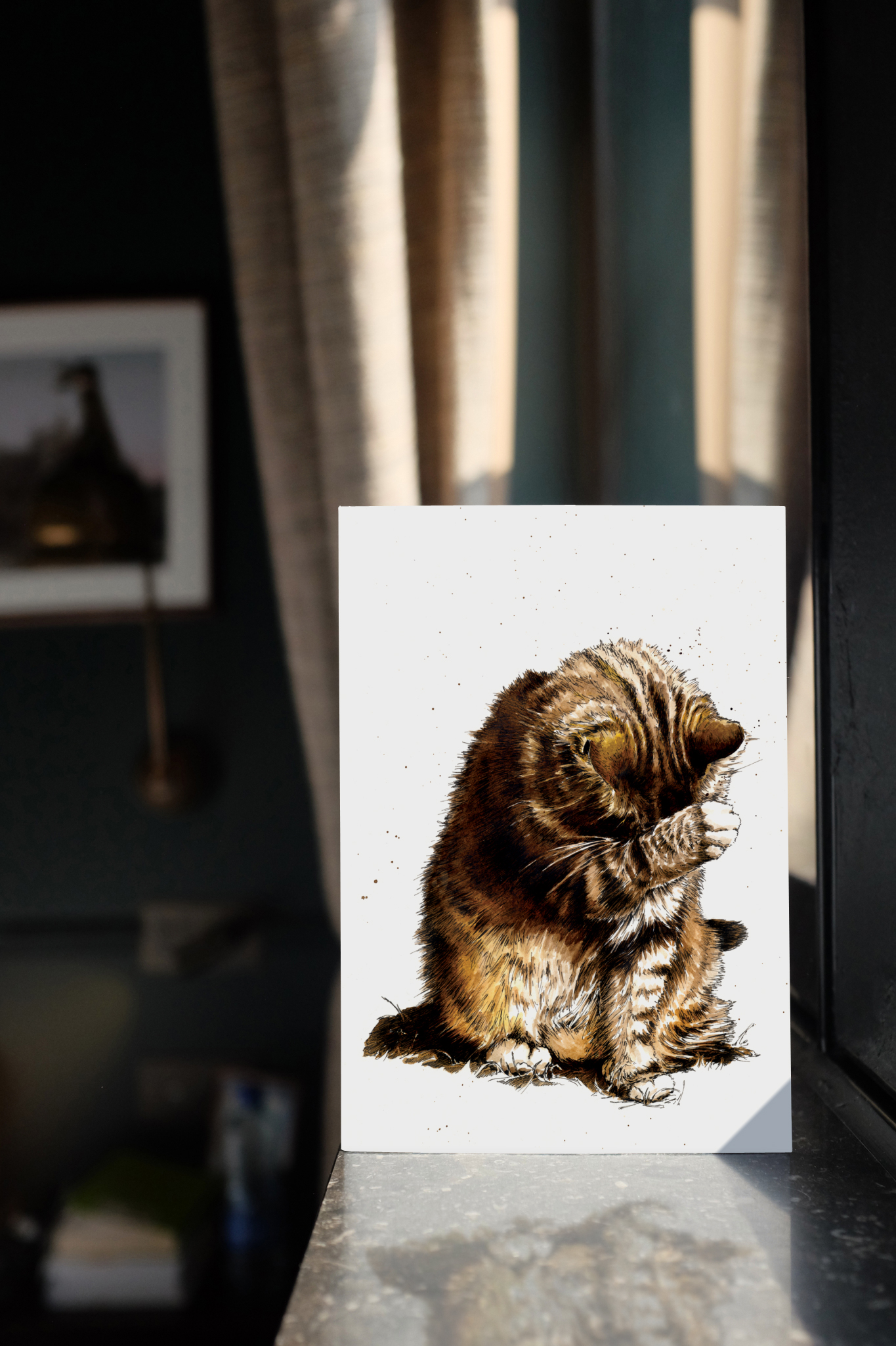 The Tabby Cat Art Card
