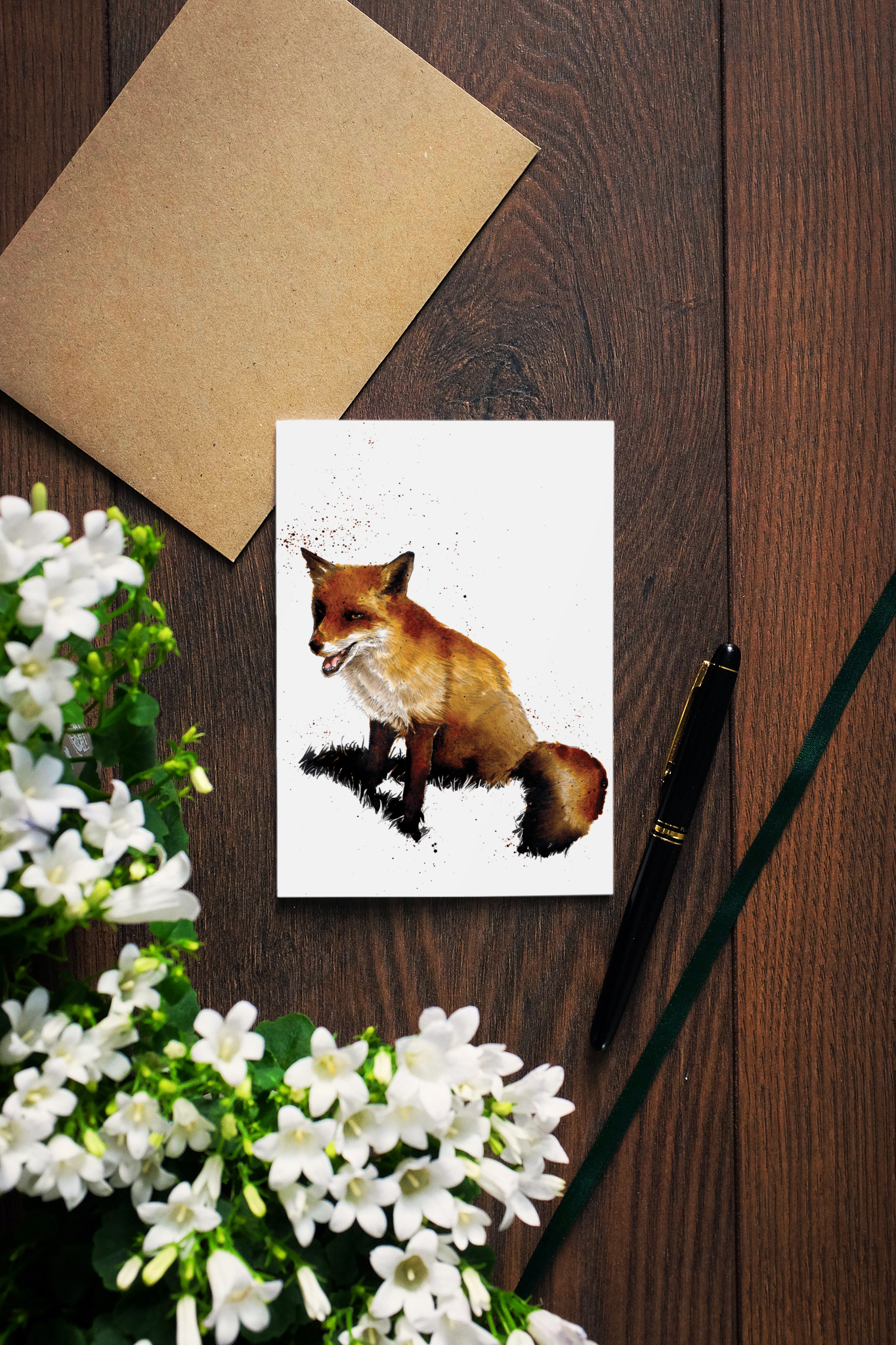Flo The Fox Art Card