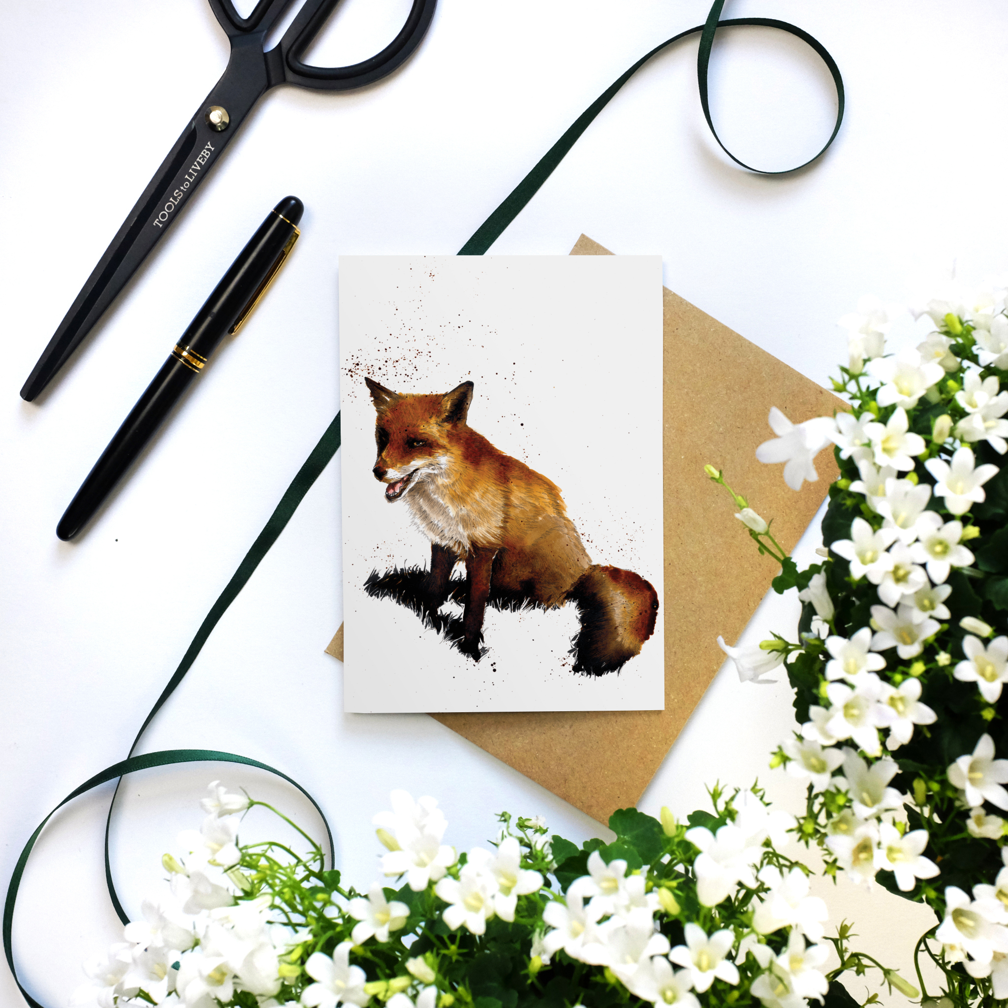 Flo The Fox Art Card