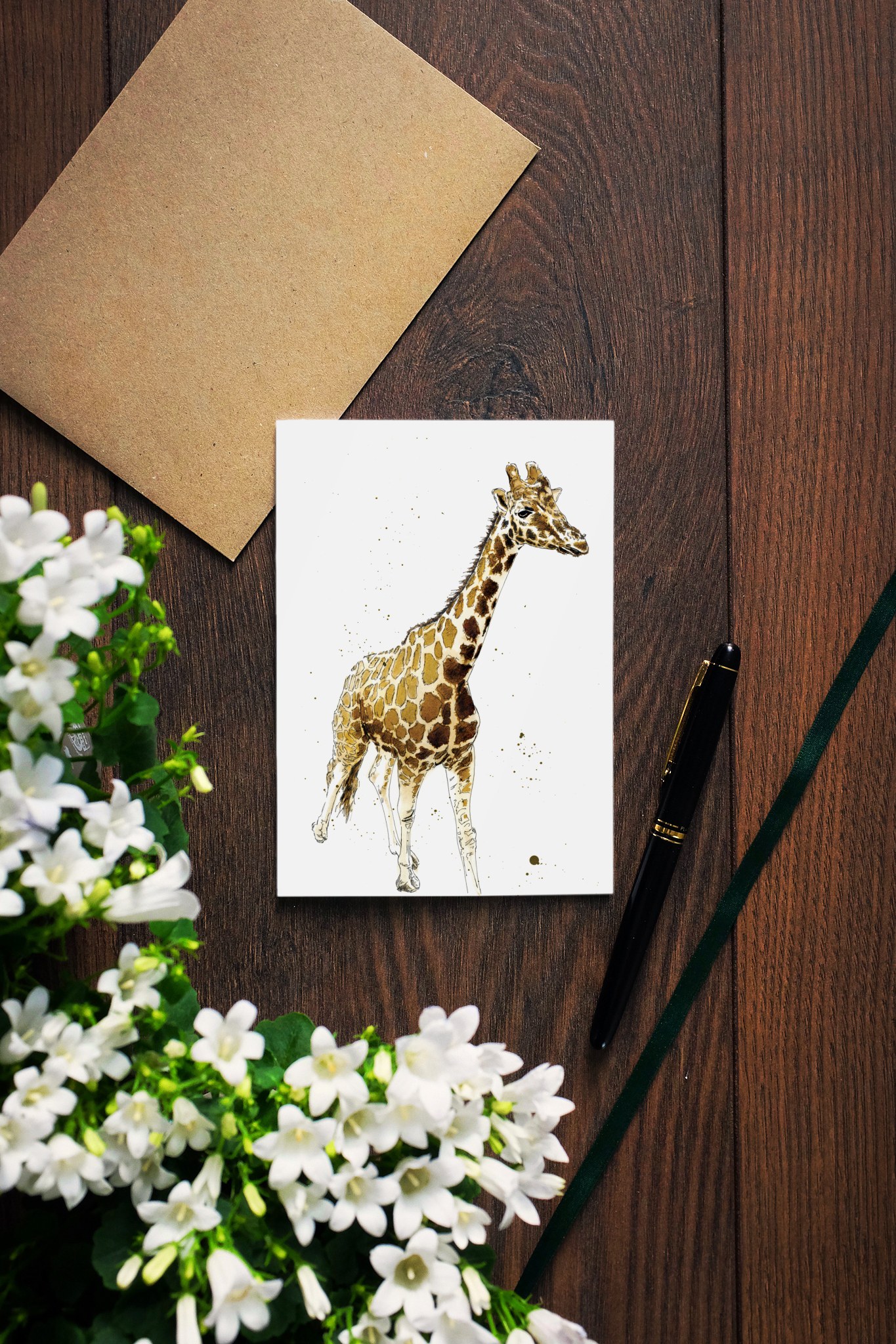 The Giraffe Art Card