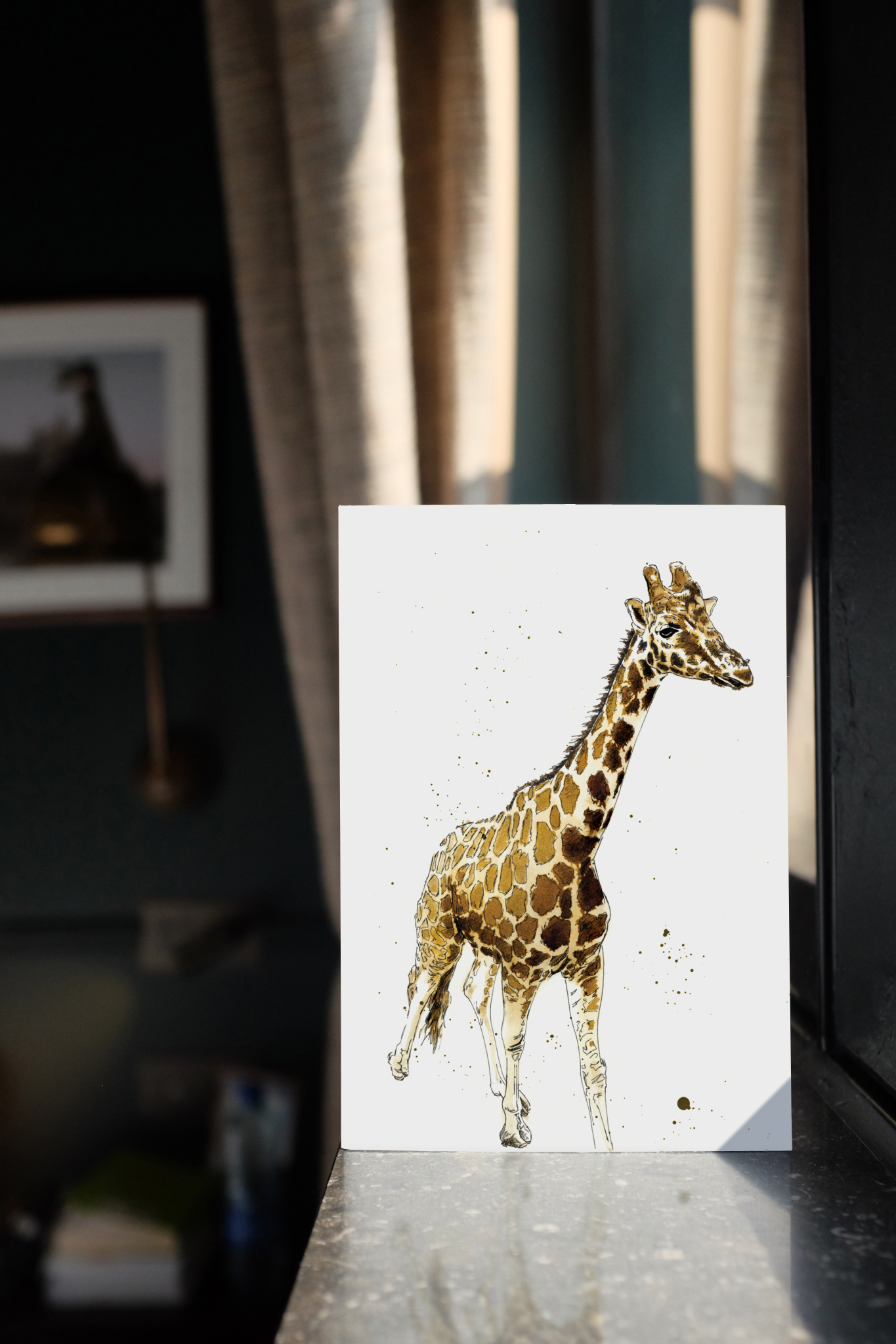 The Giraffe Art Card