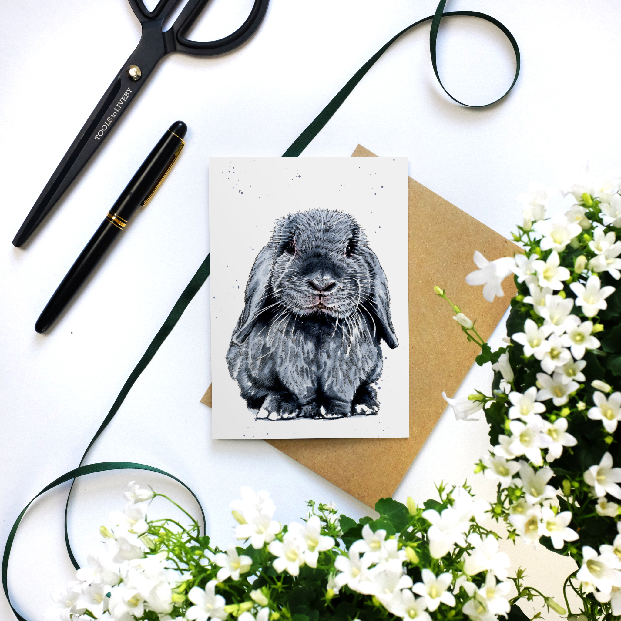 The Grey Bunny Art Card