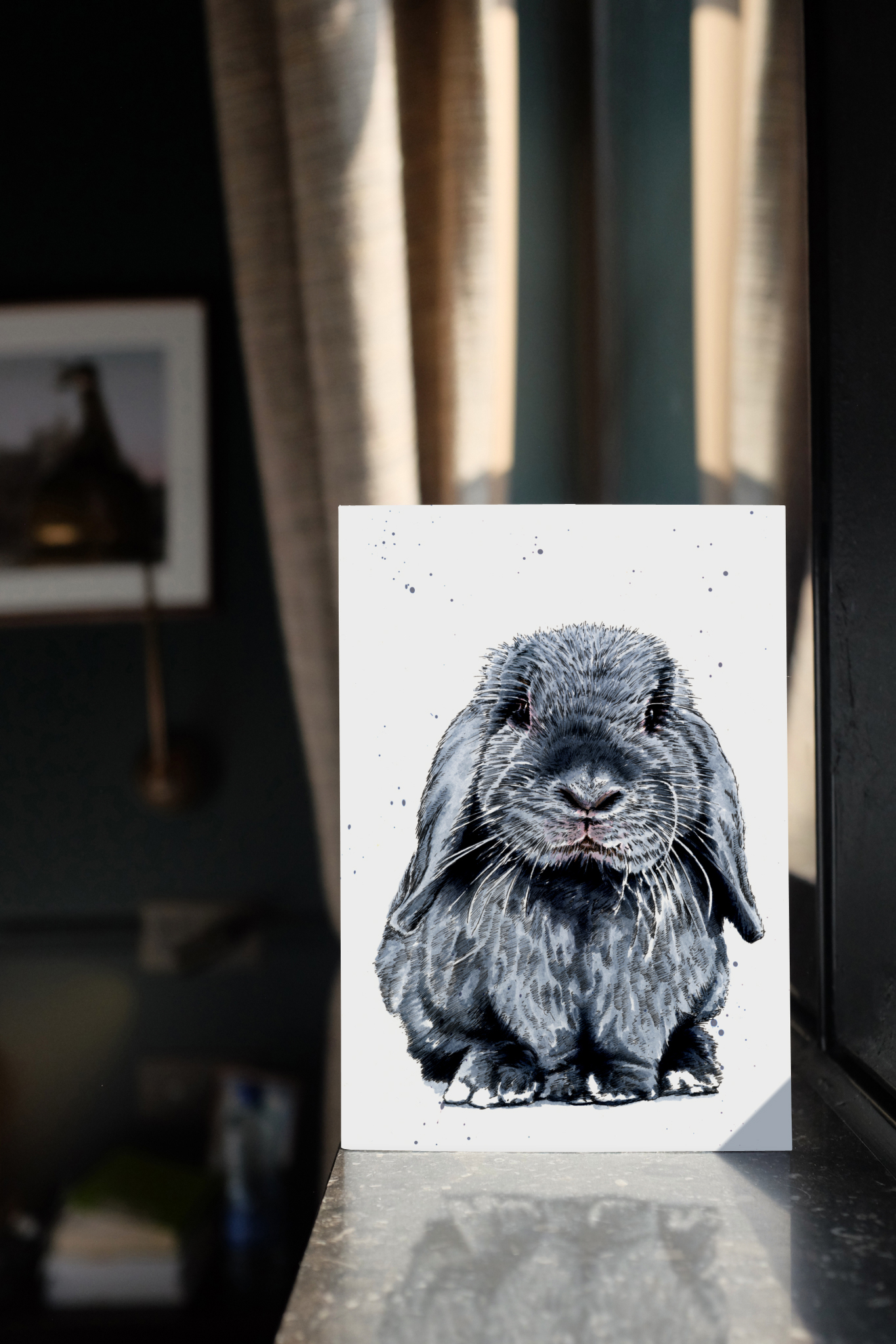 The Grey Bunny Art Card