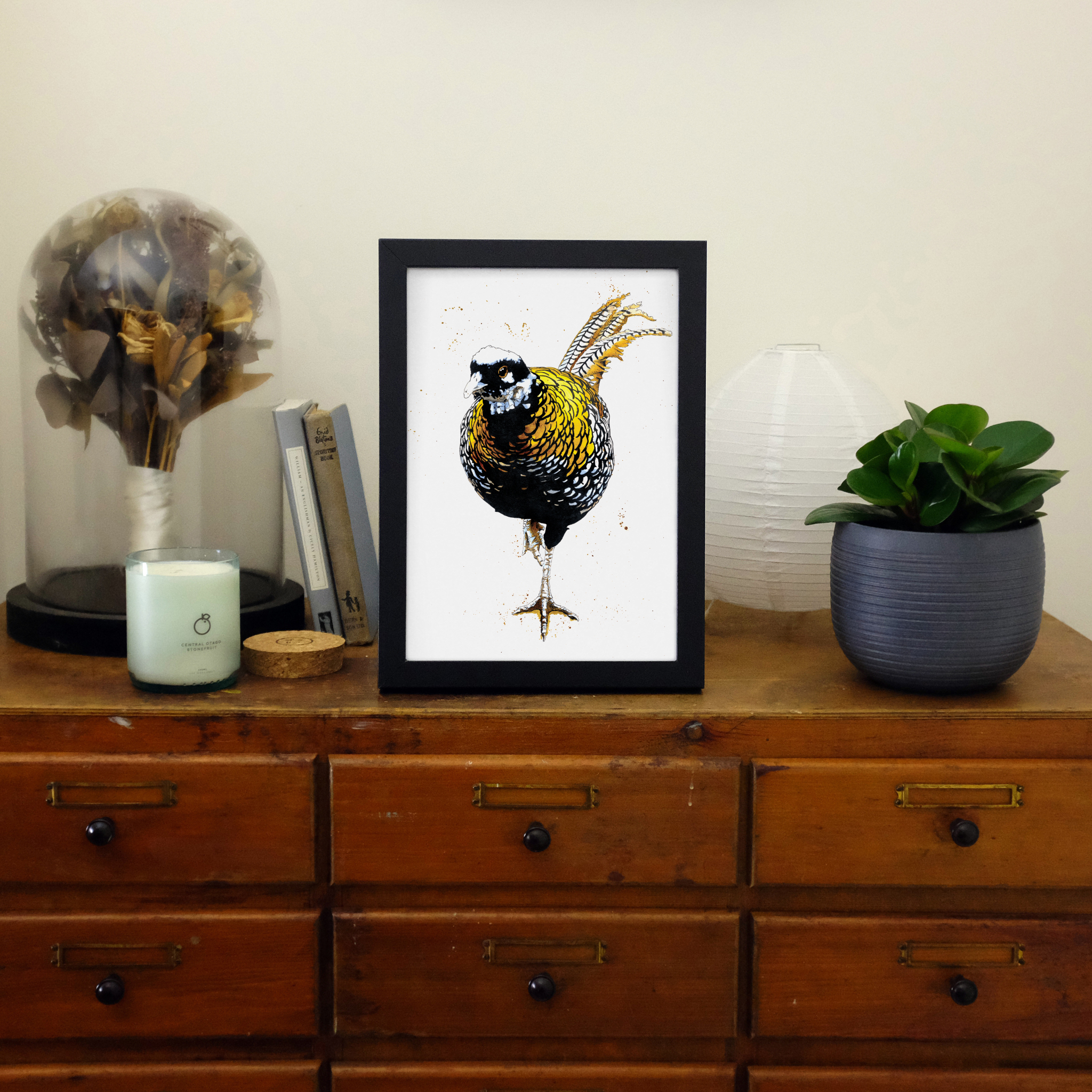 SINC118_ReevesPheasant_Print_in_frame_ReevesPheasant