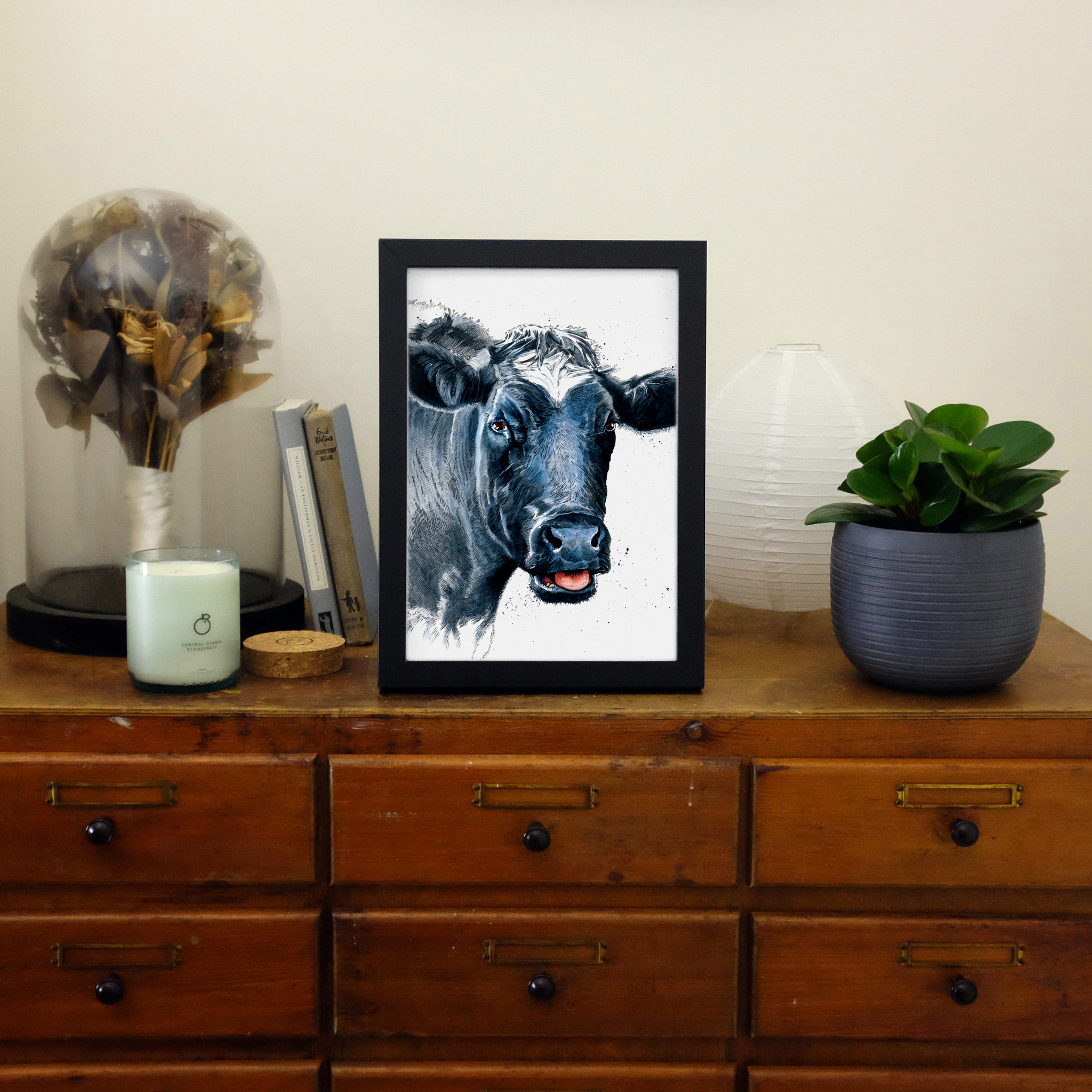 SINC126_Print_in_frame_cow