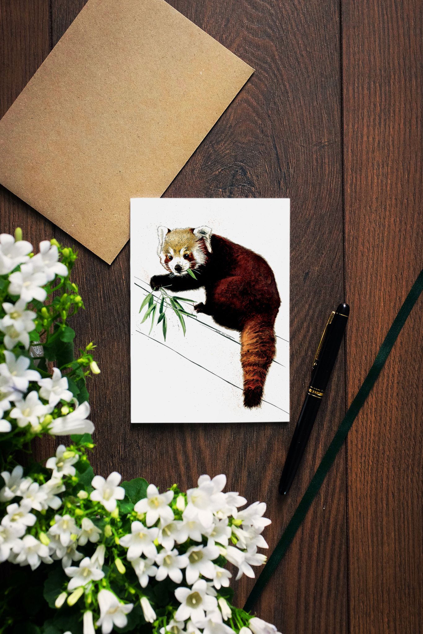 The Red Panda Art Card