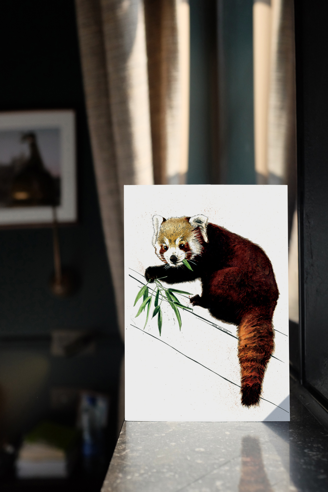 The Red Panda Art Card
