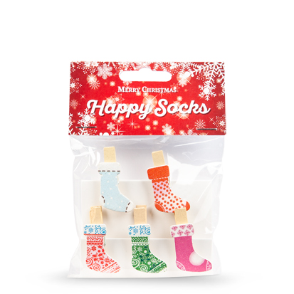 WCPCS356 Kerst knijpers Happy Socks