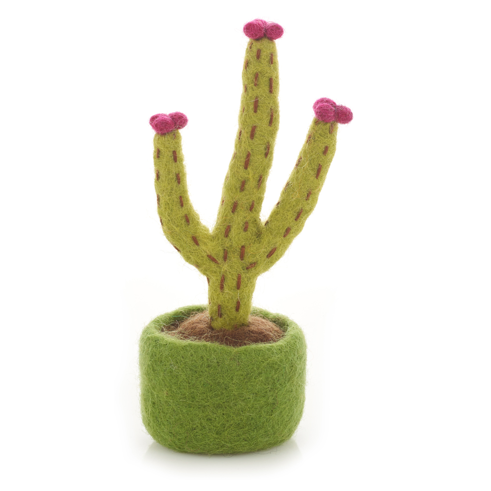 handmade_felt_miniature_plants_blossoming_hedgehog_cactus_plant_decoration