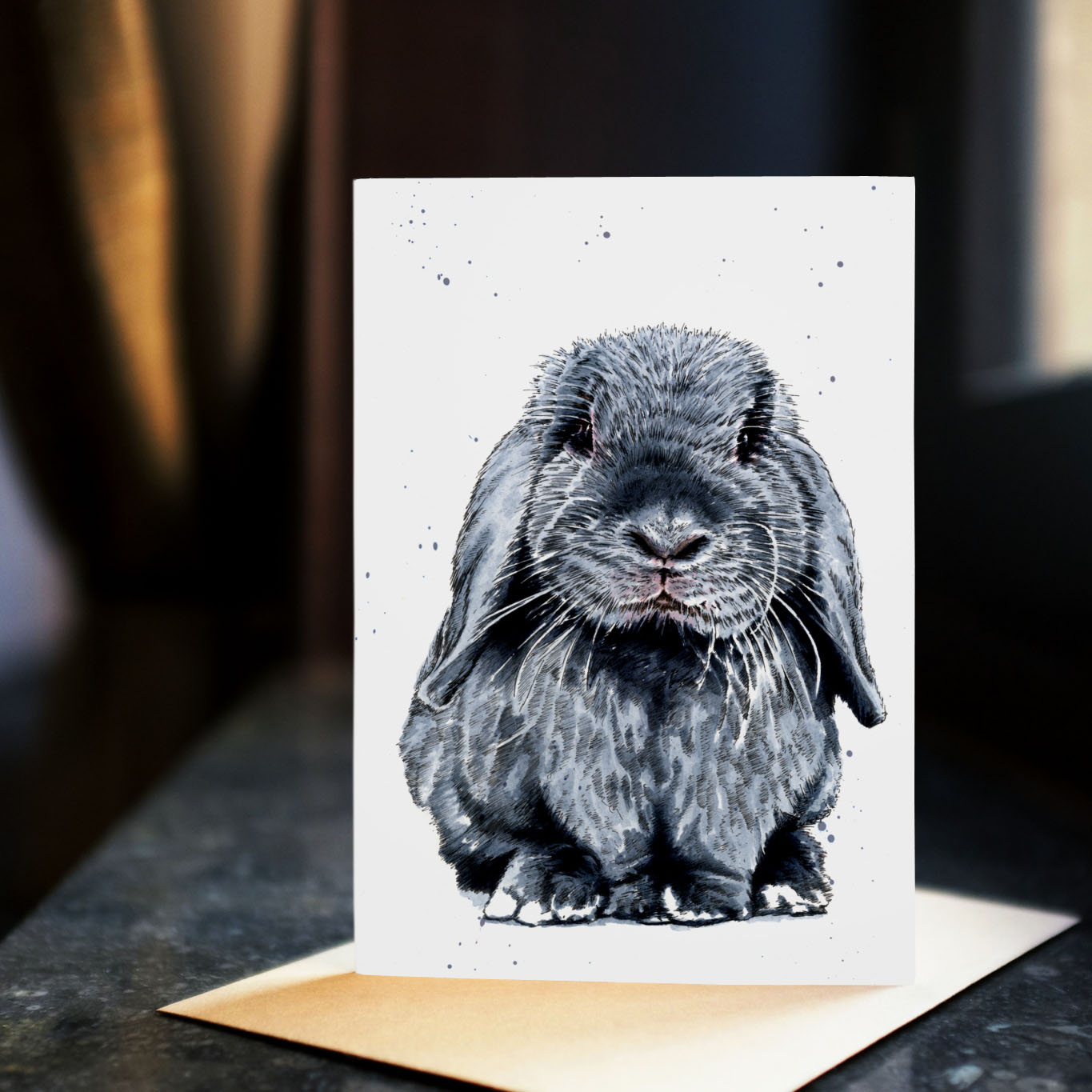 The Grey Bunny Art Card