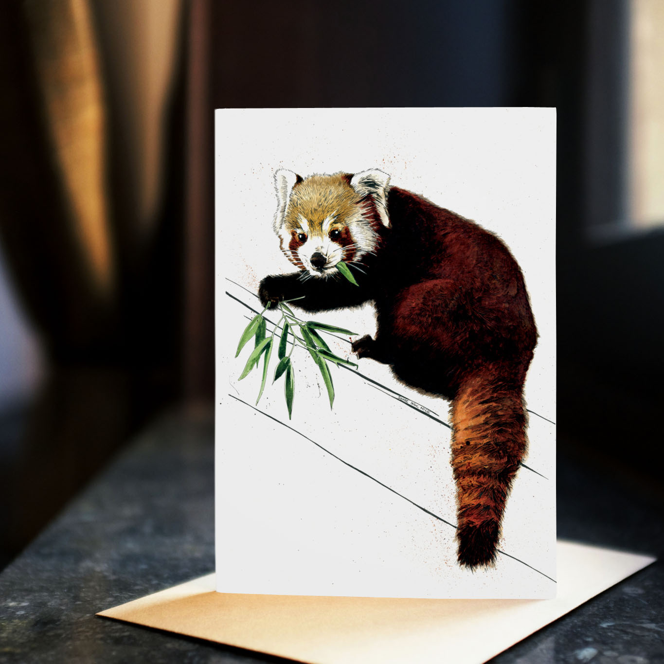 The Red Panda Art Card