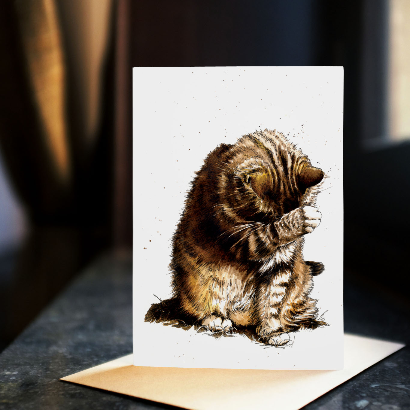 Small Fry The Tabby Cat Art Card