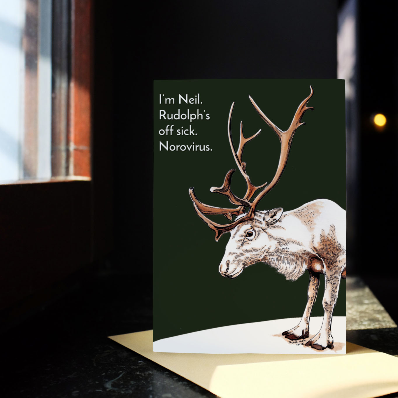 Replacement Reindeer Humour Card