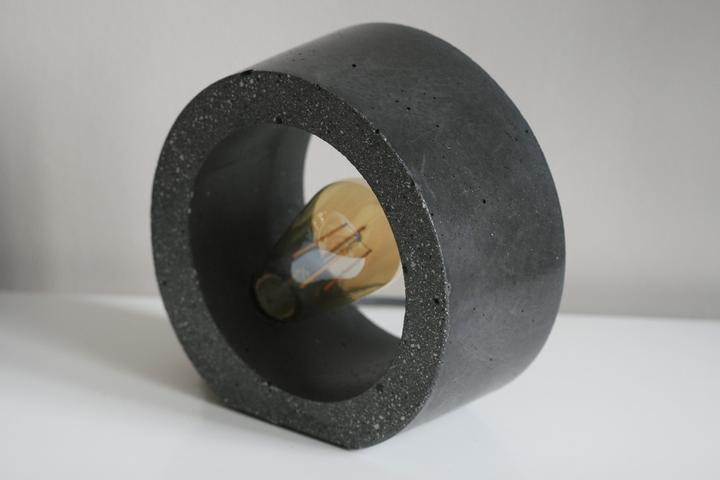 CONCRETE ORB TABLE LAMP dark grey