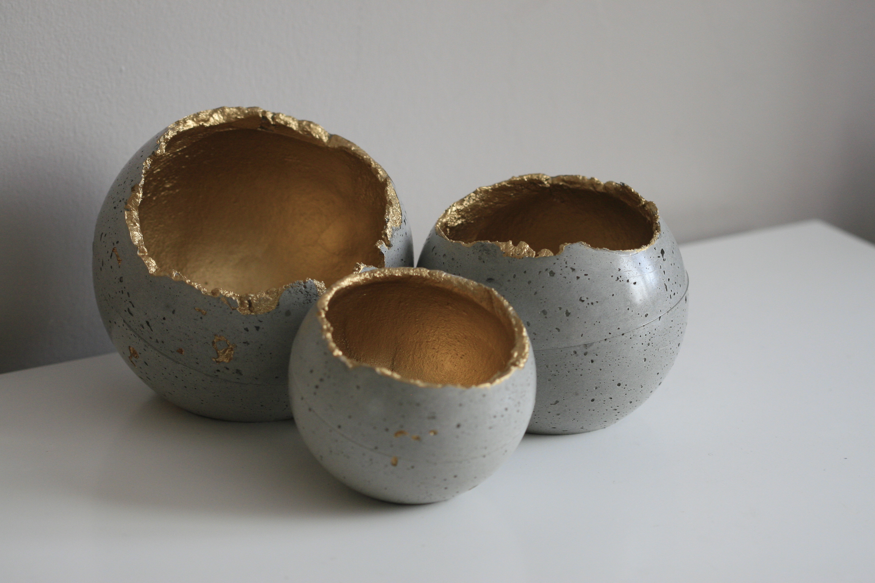 Grey concrete sphere