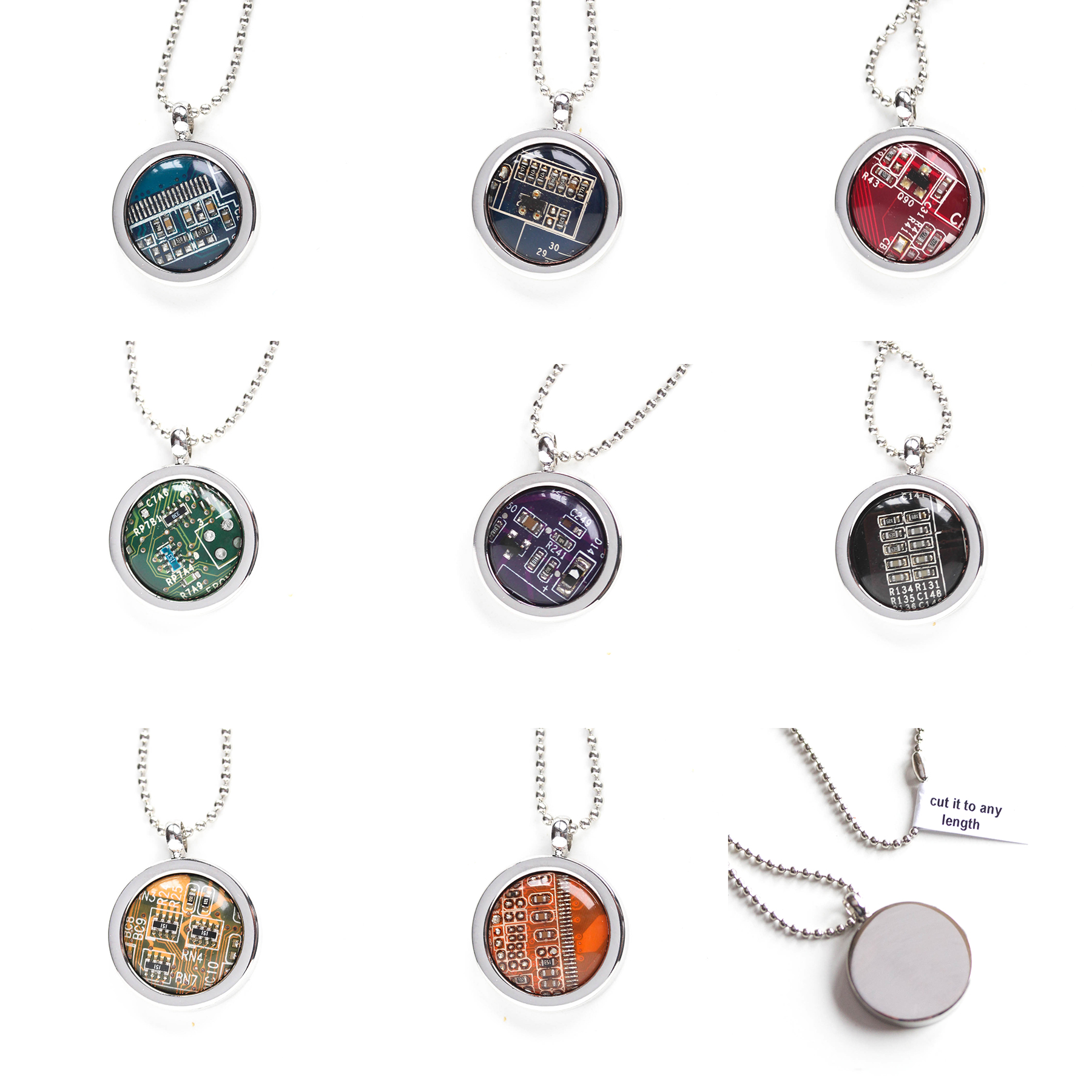 new round necklace color chart