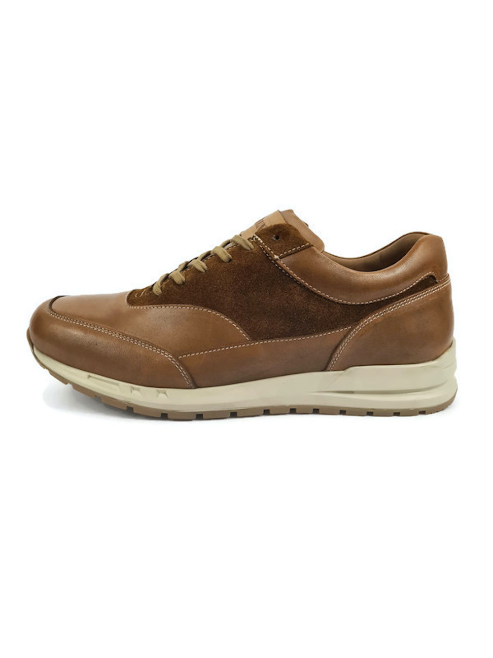 1. TAN SIDE PORTRAIT Tan leather Men's Sneaker