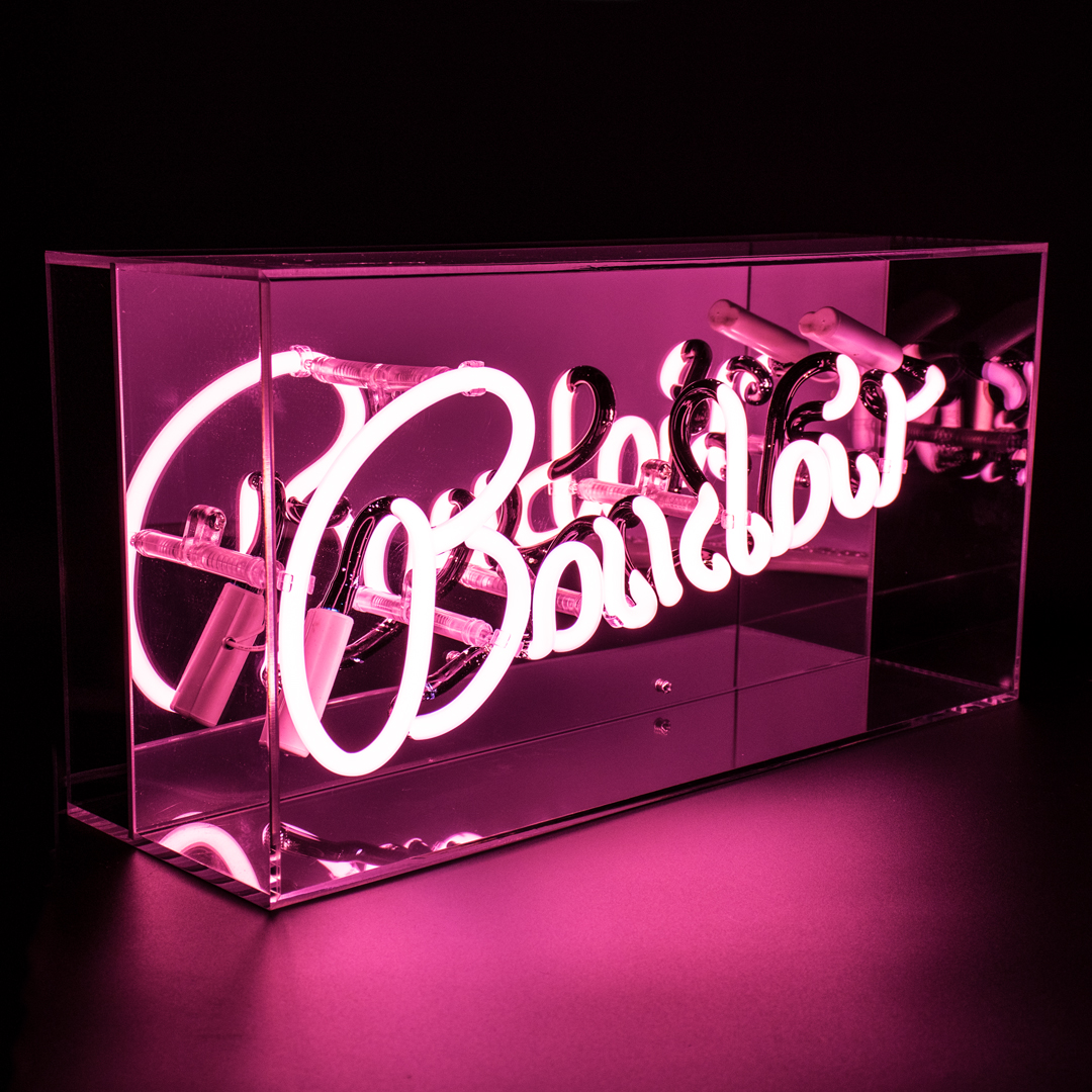 Acrylic Box Neon - Boudoir - Side Angle On - Web