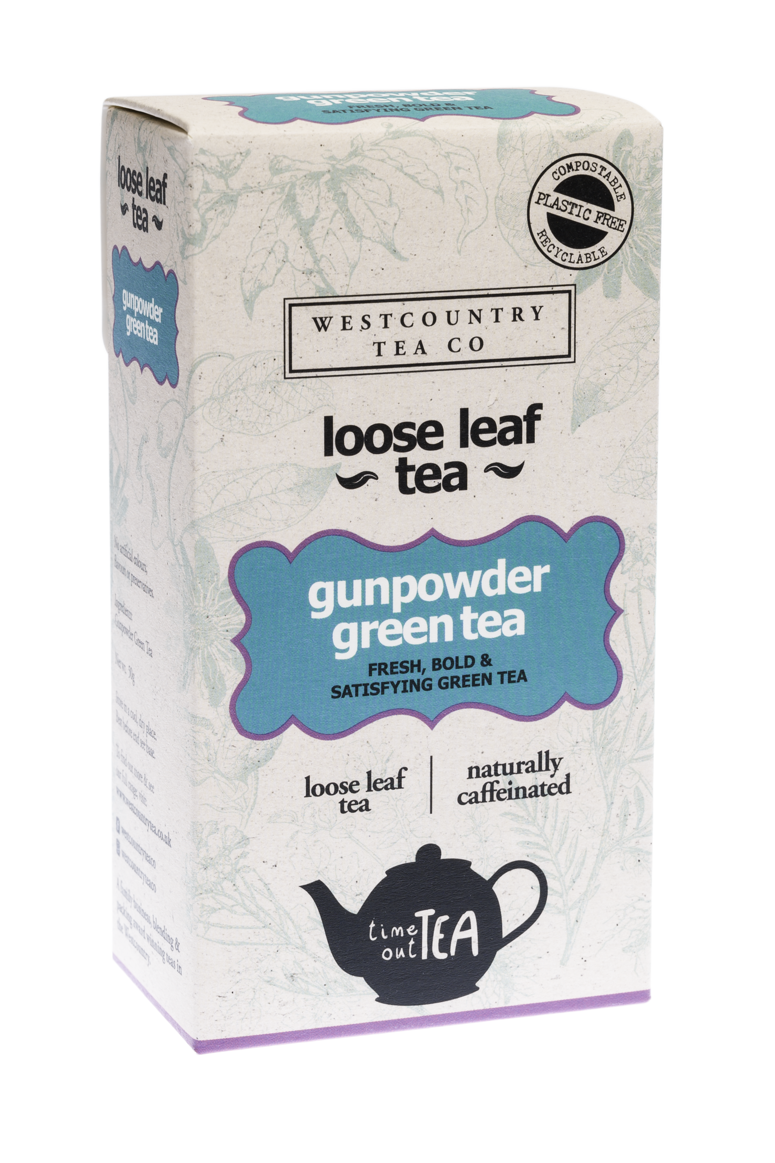 Gunpowder Green Tea Loose Leaf Time Out Tea Westcountry Tea Co. Gunpowder Green Tea Loose Leaf Tea
