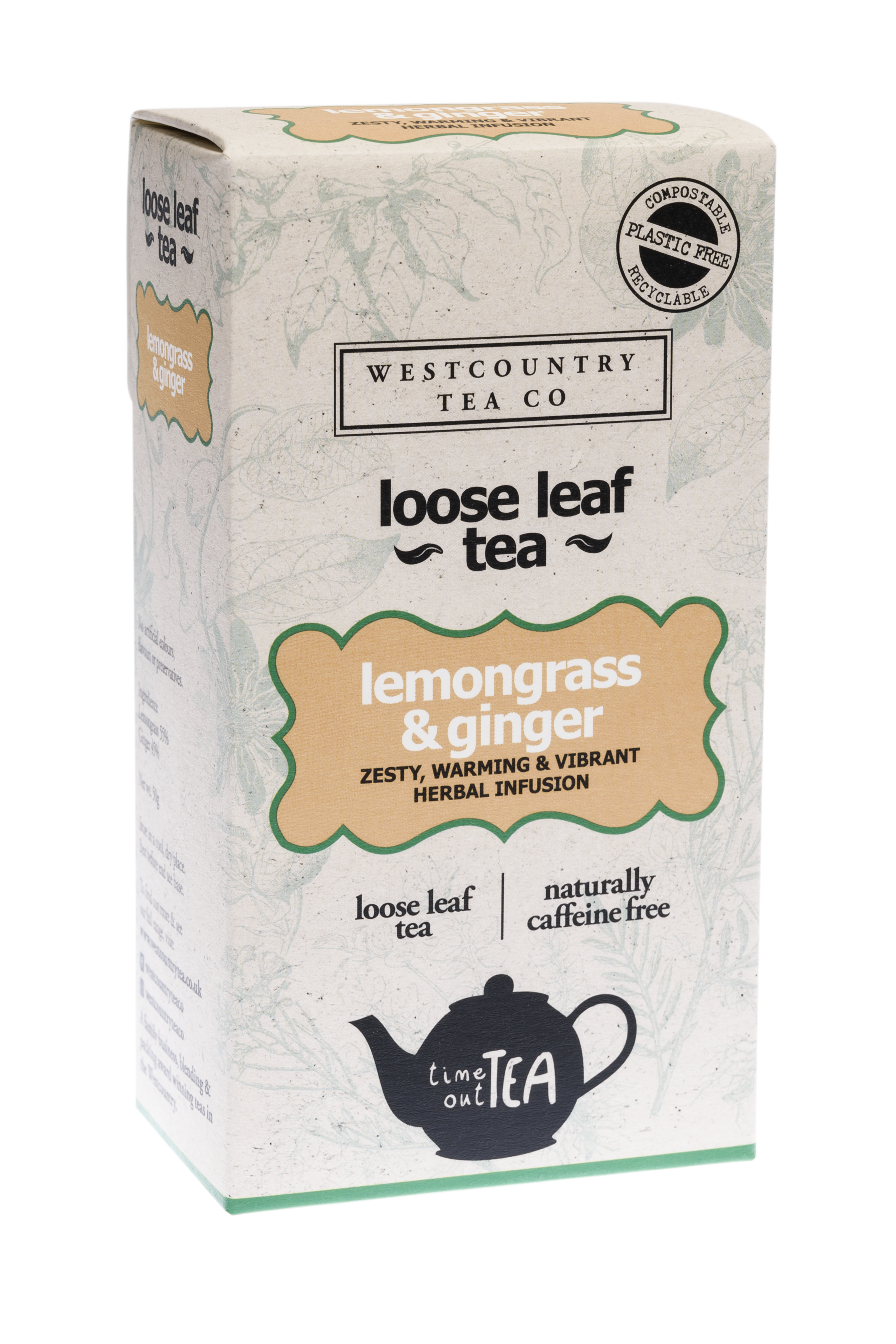 Lemongrass & Ginger Loose Leaf Time Out Tea Westcountry Tea Co. Lemongrass & Ginger Loose Leaf Tea
