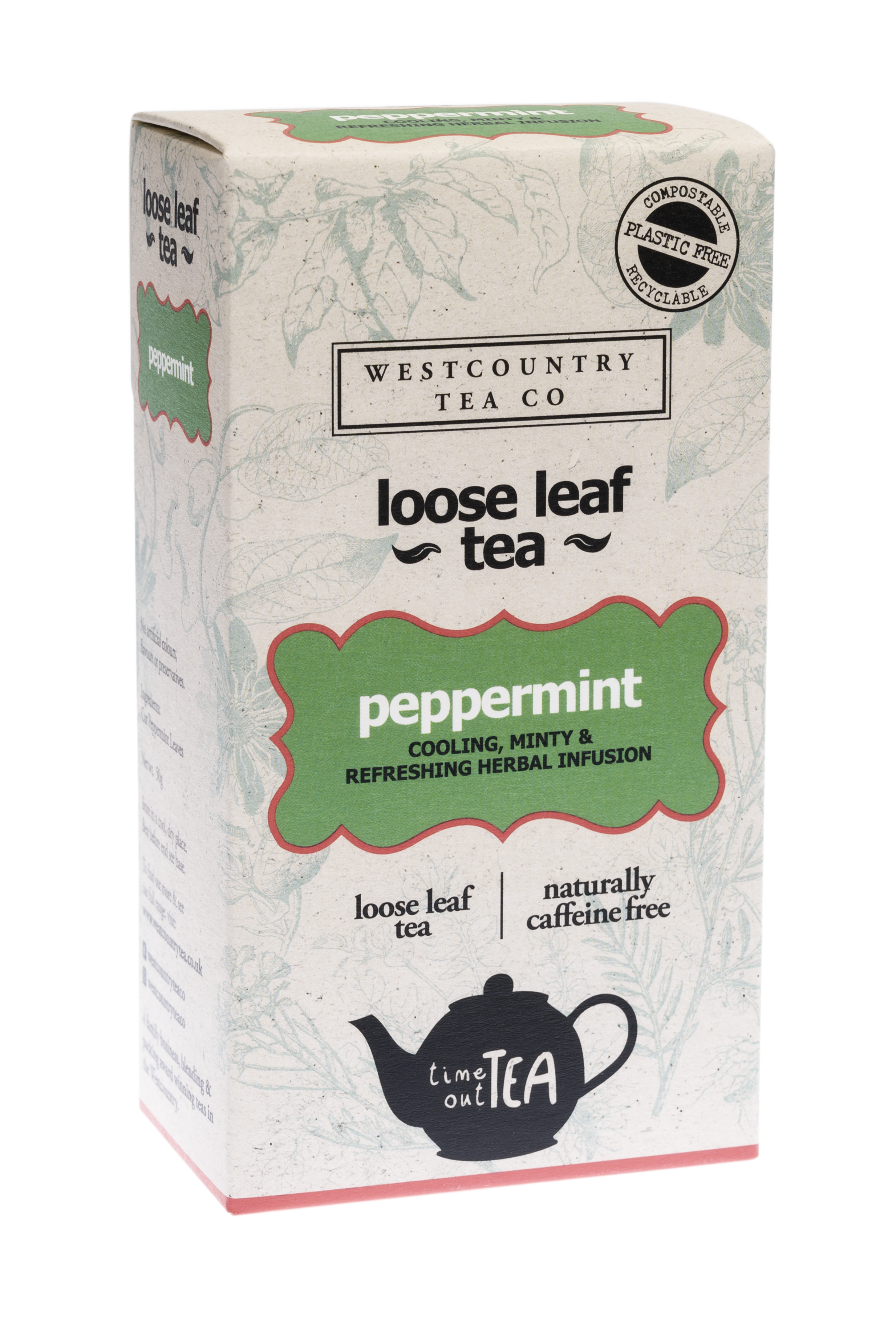 Peppermint Loose Leaf Time Out Tea Westcountry Tea Co. Peppermint Loose Leaf Tea