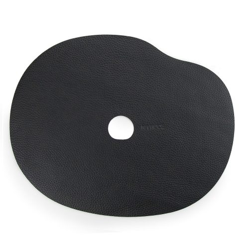 Black table mat and coaster