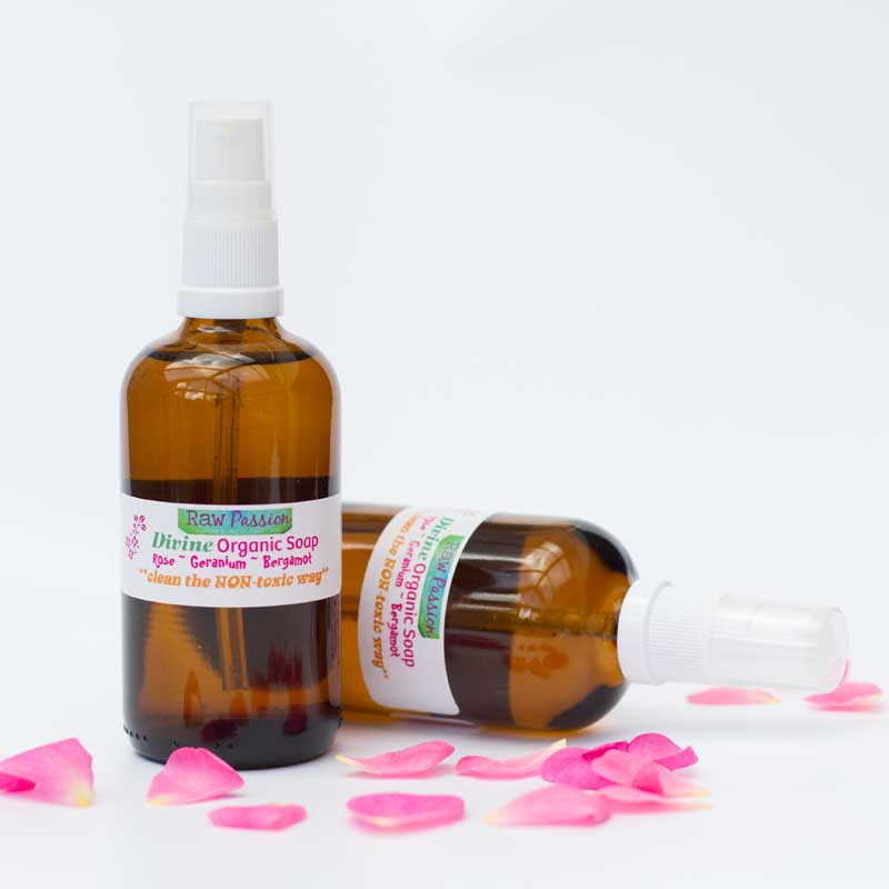 Rose Soap Liquid Soap Divine Sacred Rose, Geranium & Bergamot