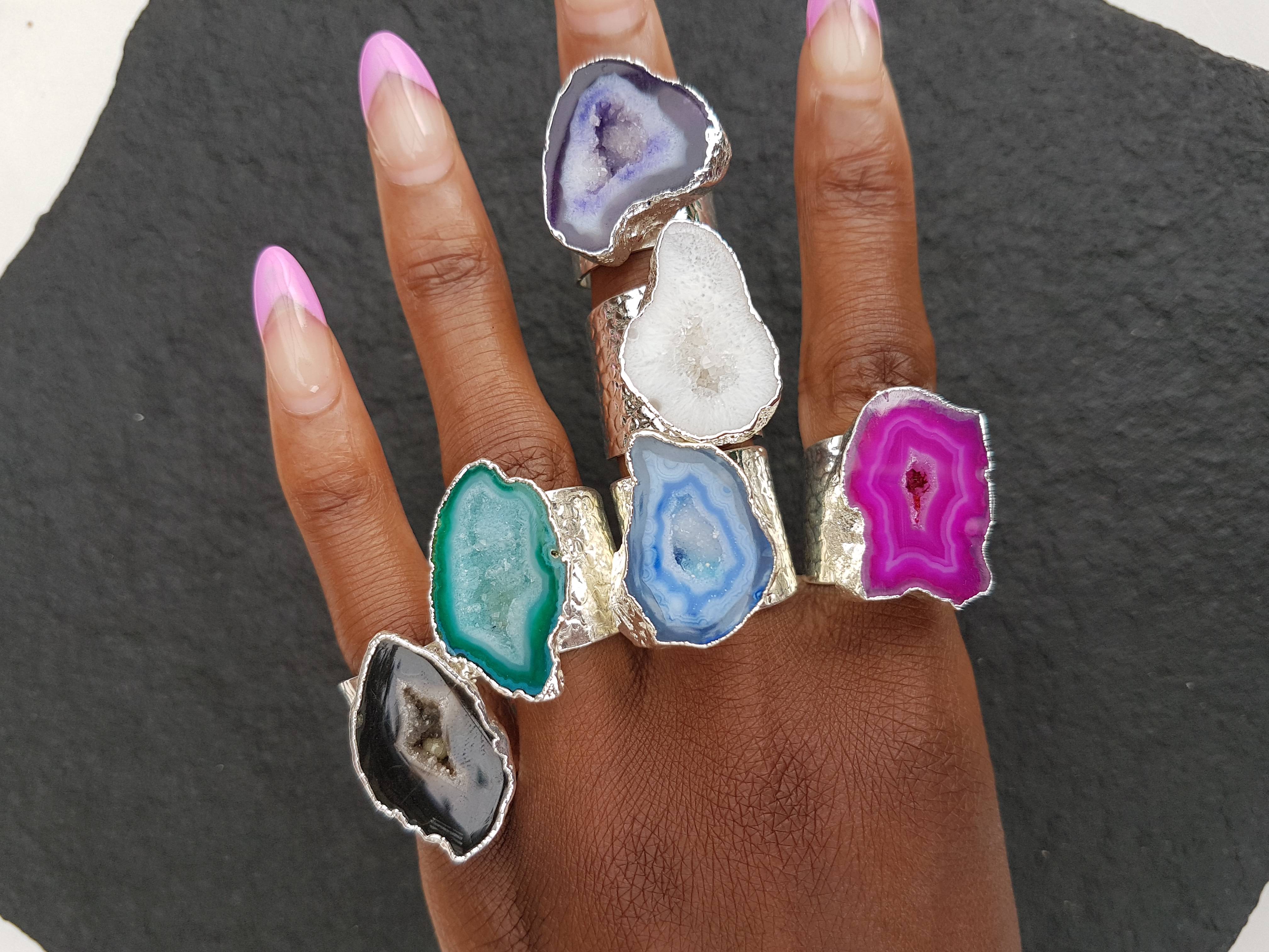 yaa yaa london silver gemstone mega rings (12)