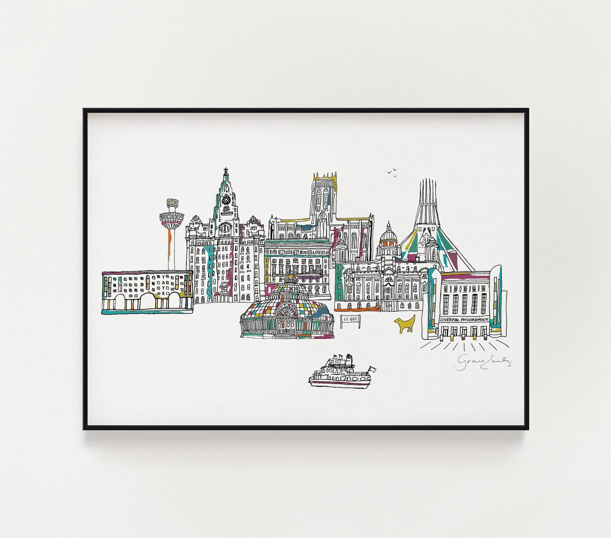3 Liverpool Landmarks Print