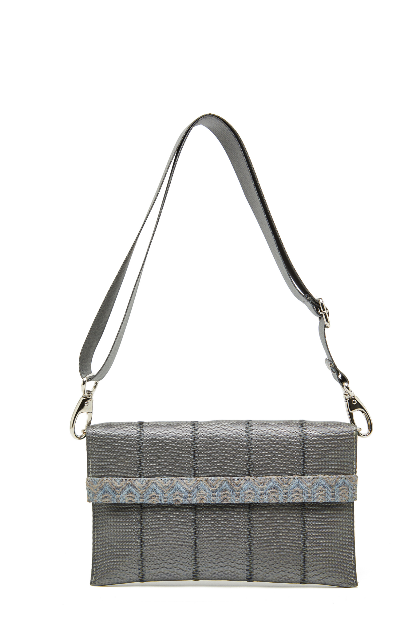 7 GreyBomBomClutchbagmadebyFromBelowithrecycledupcycledseatbeltsandplasticbottlessustainablefaitradebumbagbeltbagfannypack_1024x1024@2x