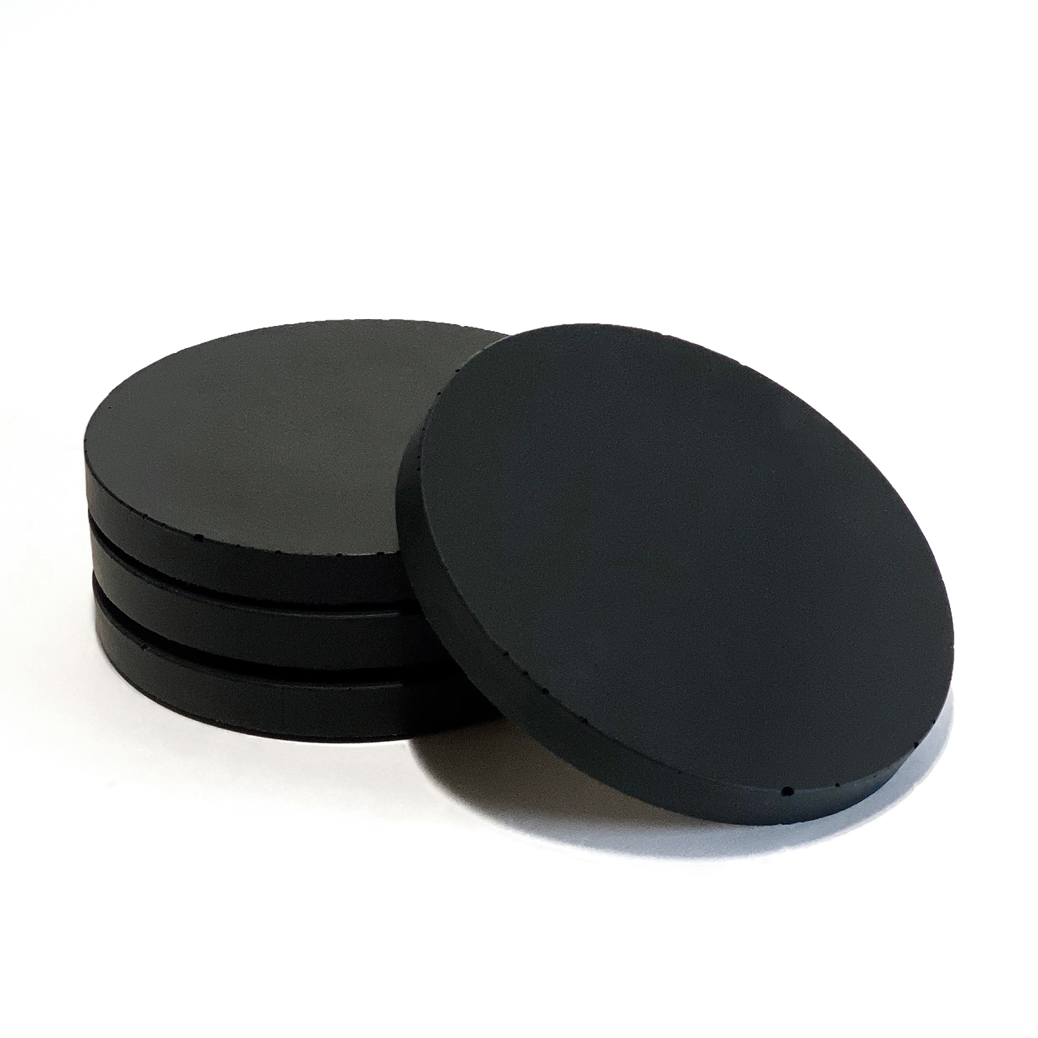 CONCRETE_AND_WAX_BLACK_C0ASTERS_STACK concrete coaster set