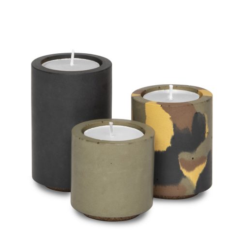 Concrete Tealight Trio of holders