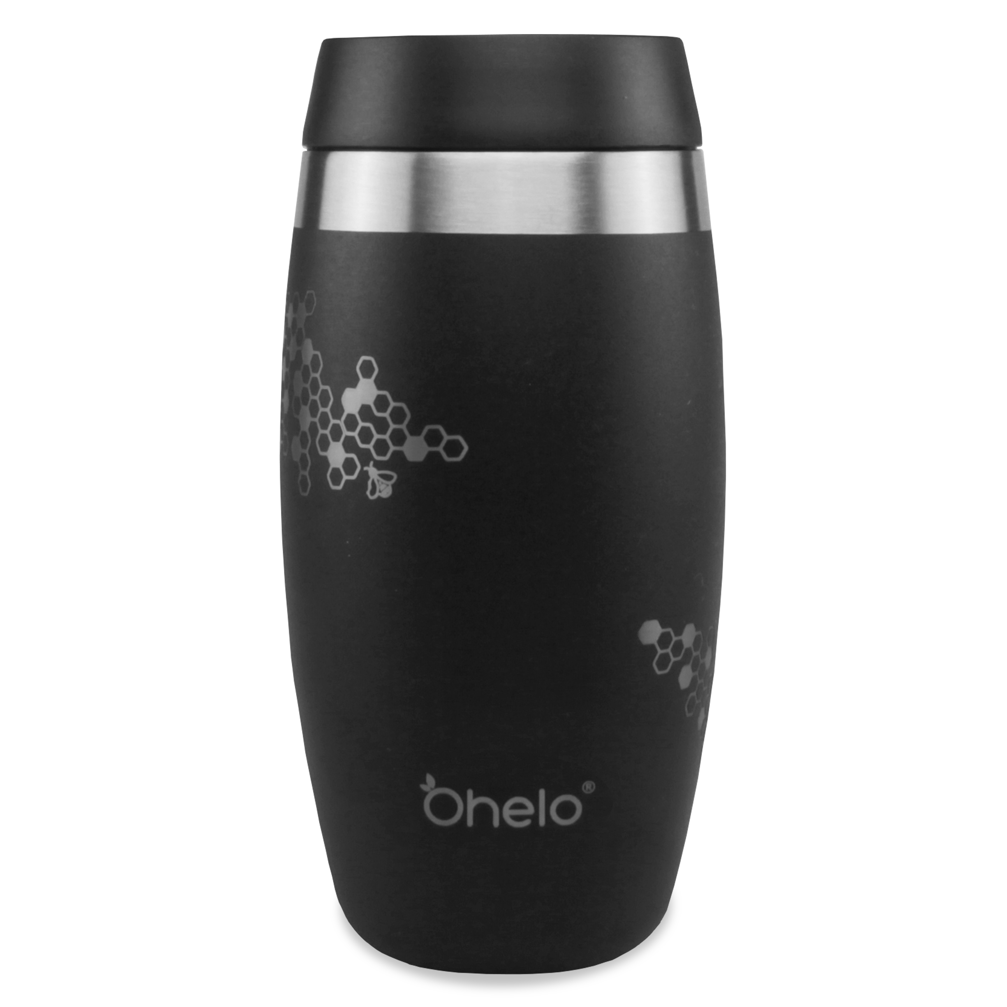 OHELO 400ml leakproof insulated reusable tumbler BLACK BEE front