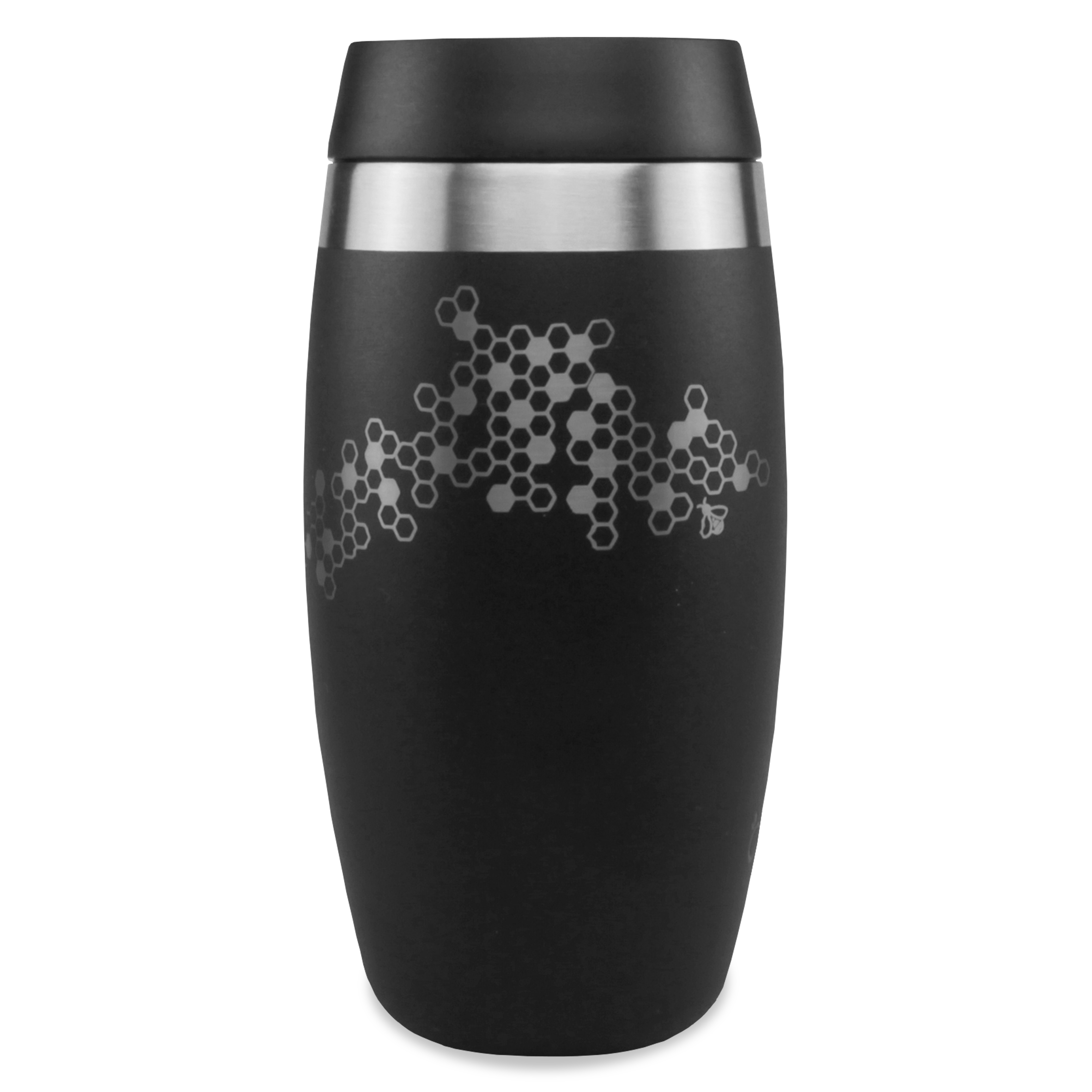 OHELO 400ml leakproof insulated reusable tumbler BLACK BEE side