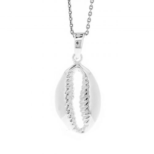 Cowrie Shell Pendant on Trace Chain