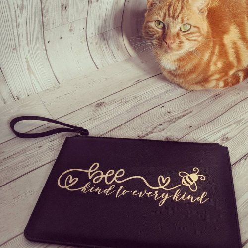 Be Kind To Every Kind Faux Leather Clutch Bag