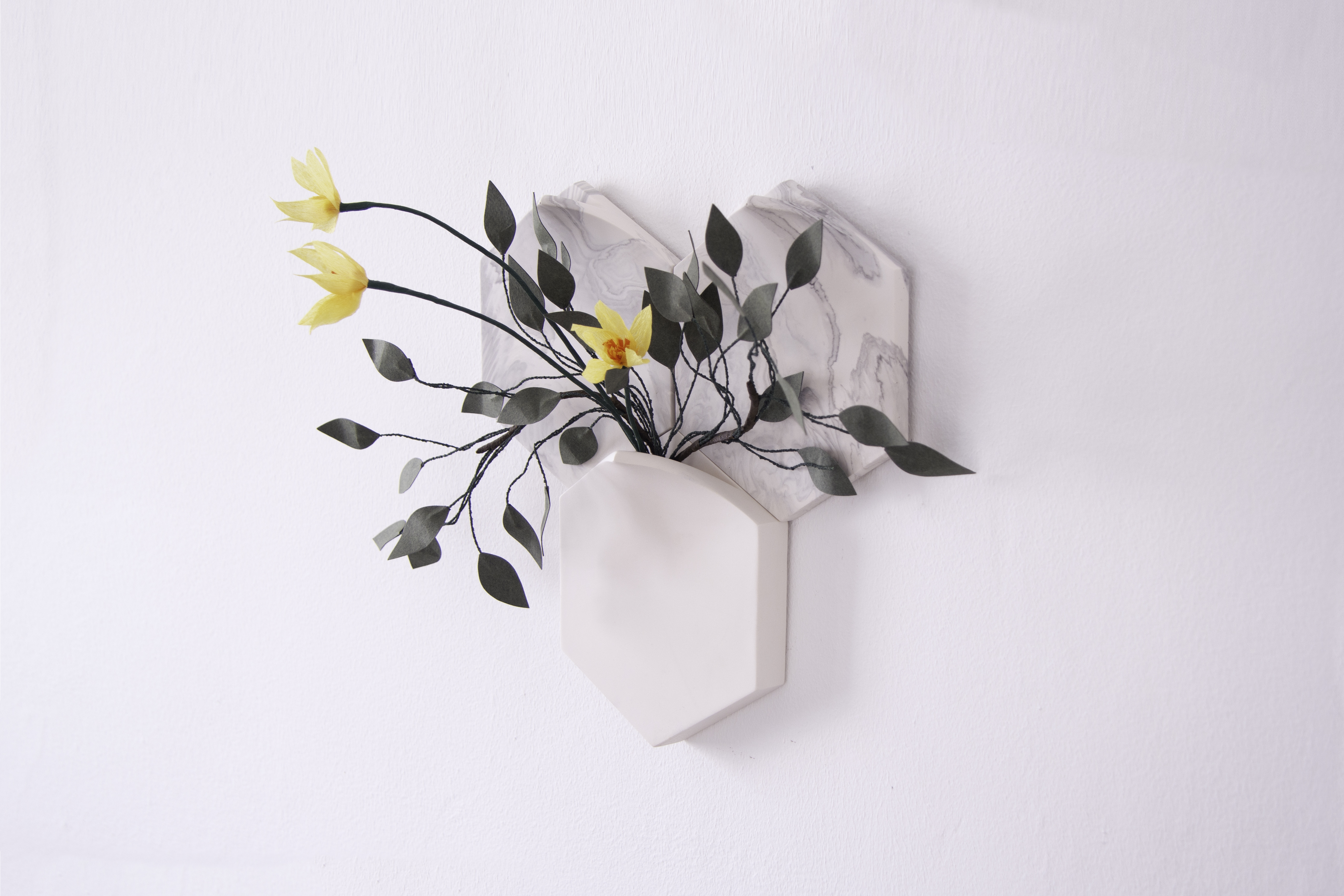 1.Marble tiles+vase_set of 3