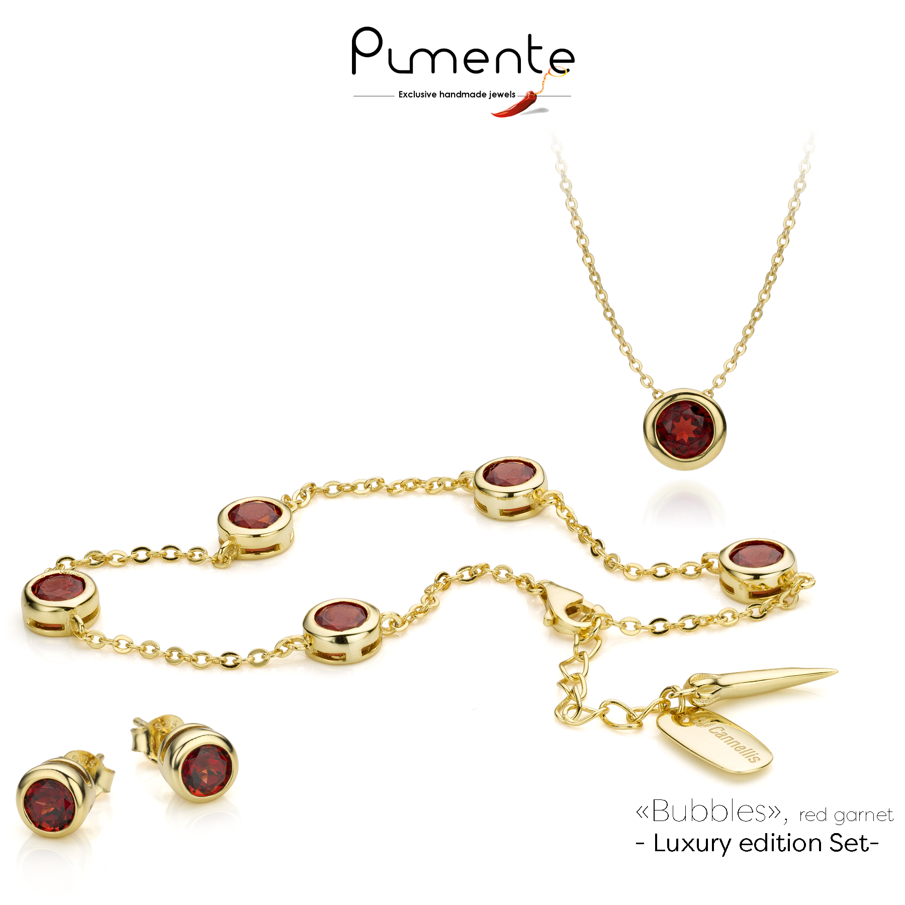 Bubbles red Garnet- Luxury edition set