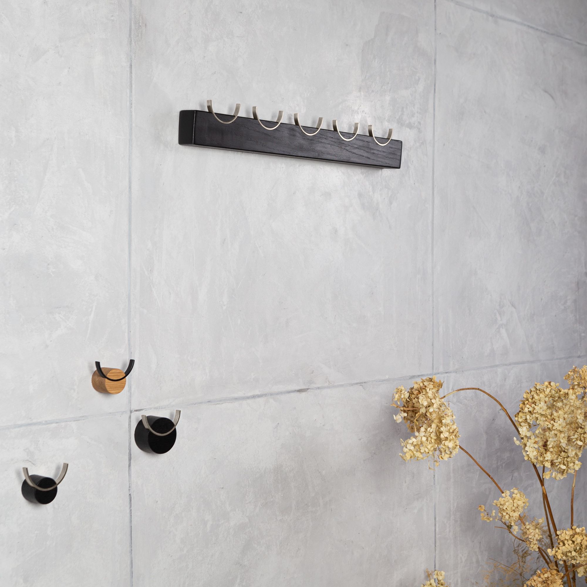 Coat rack black steel L