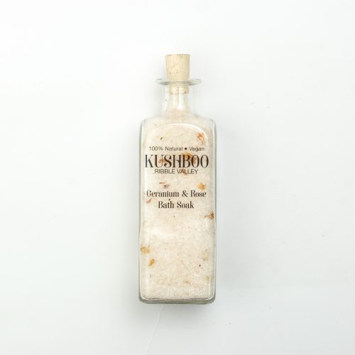 Kushboo Geranium and Rose Bath Salt Soak