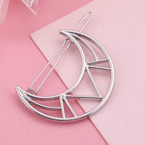 Silver Moon Hair Clip