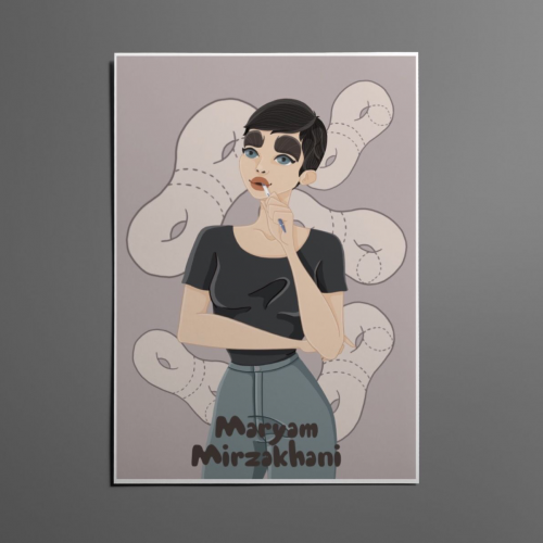Maryam Mirzakhani Wall Art by Another Wild Story