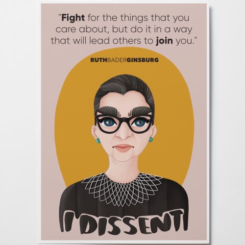 Ruth Bader Ginsburg Wall Art by Another Wild Story
