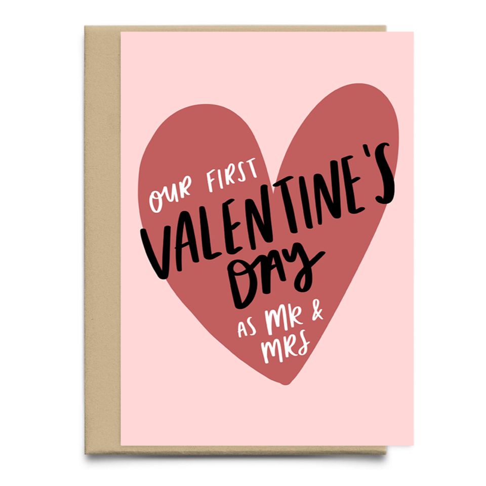 Our First Valentine's Day As Mr and Mrs Card | Valentine's Card For Husband For Wife | A6 Love Greeting Card | First Valentine's Day Married Our First Valentine's Day As Mr and Mrs Card | Valentine's Card For Husband For Wife | A6 Love Greeting Card | First Valentine's Day Married