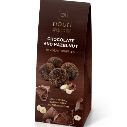 10 Chocolate & Hazlenut vegan truffles nouri