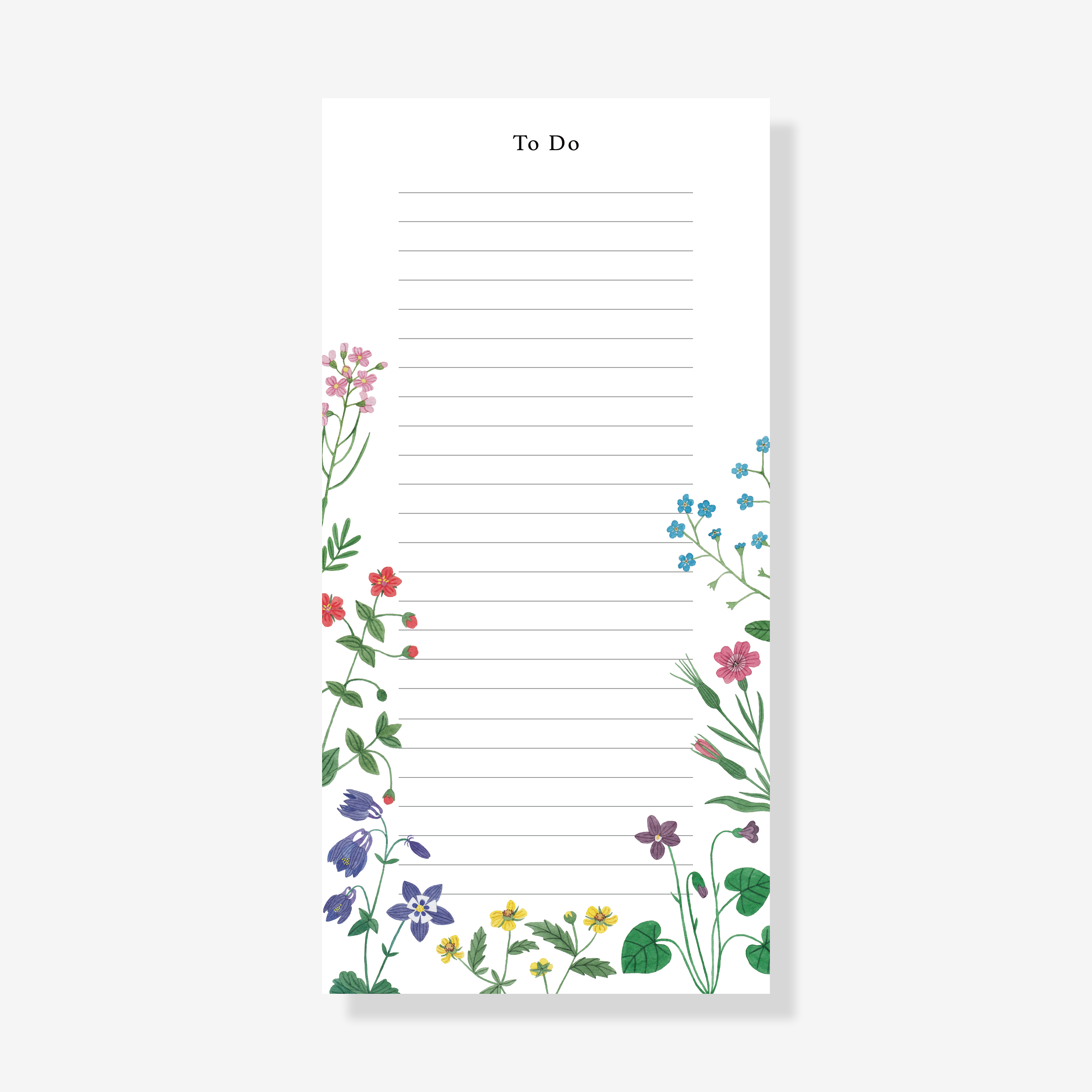 Wildflower To Do List Pad