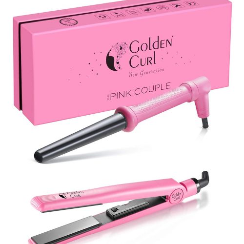 Golden Curl Pink Couple Set